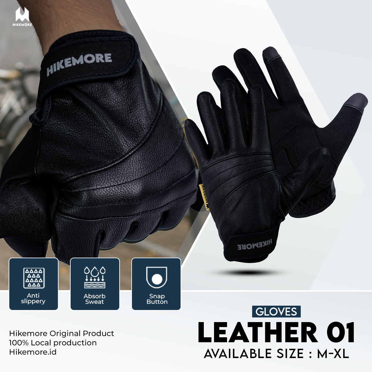 Gloves Leather 01 Hikemore
